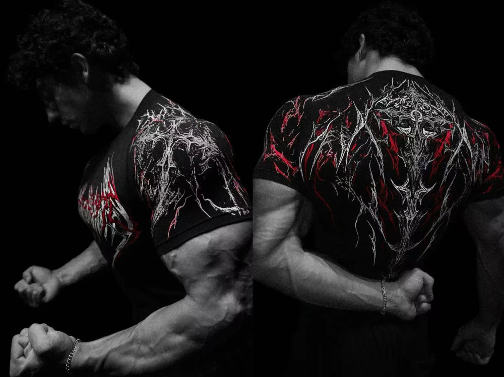 Gothic Lightning Compression Tee