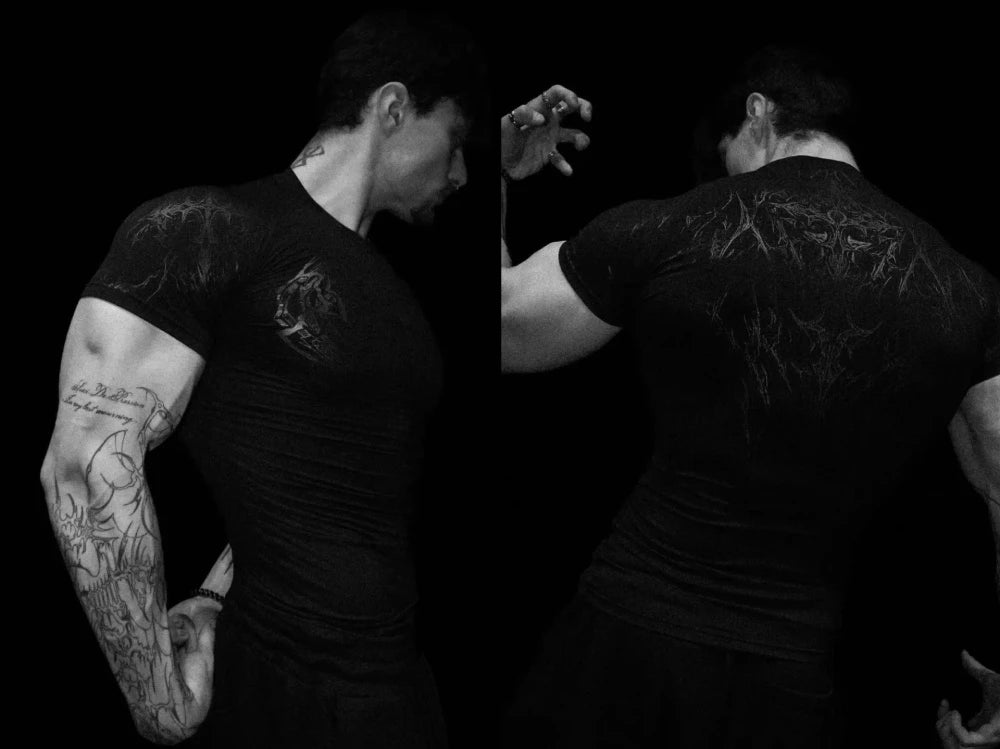 Gothic Lightning Compression Tee